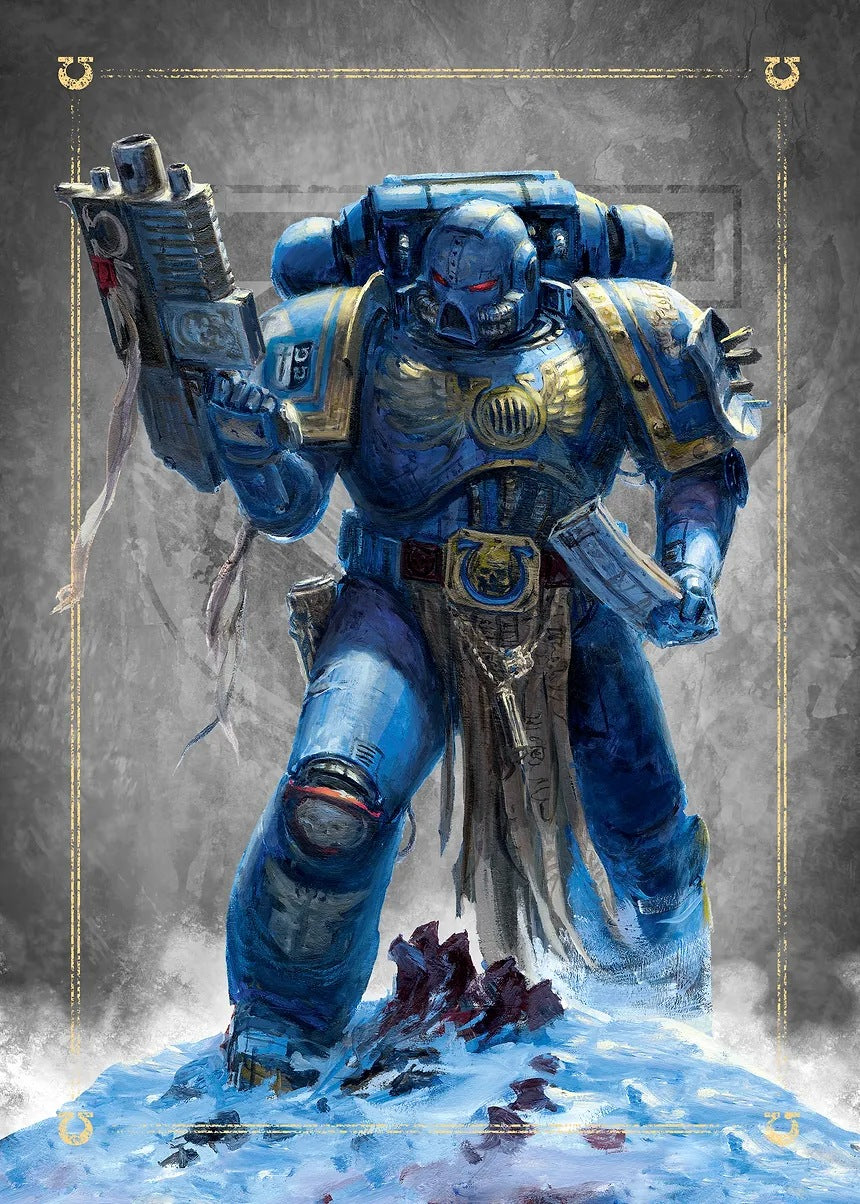 Ultramarine Battle Brother metal poster artwork
